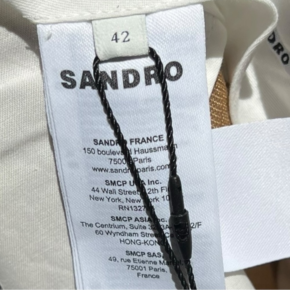 🌻NEW w/tags Sandro Women's Roland Pleated Pants Size 42 (US 10) $370 Retail - Picture 10 of 13